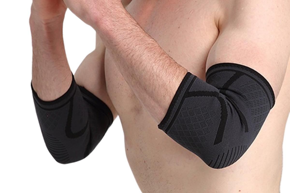 2Pcs Elbow Brace for Tendonitis Elbow Compression Support Sleeve for Golfers Pain Relief for Workout Weightlifting -Black / L - Image 1