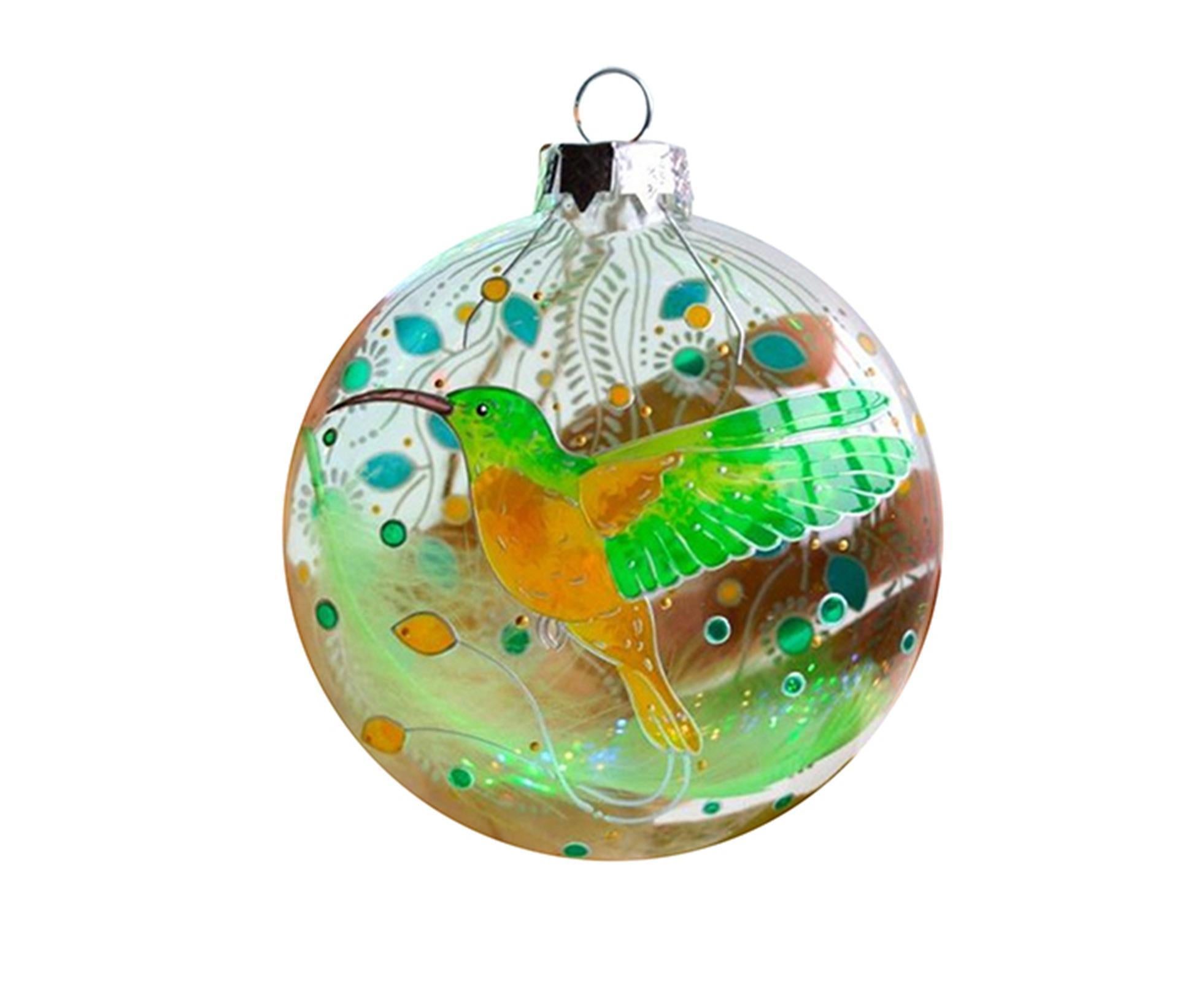 Acrylic Christmas Hummingbird-Green - Image 1