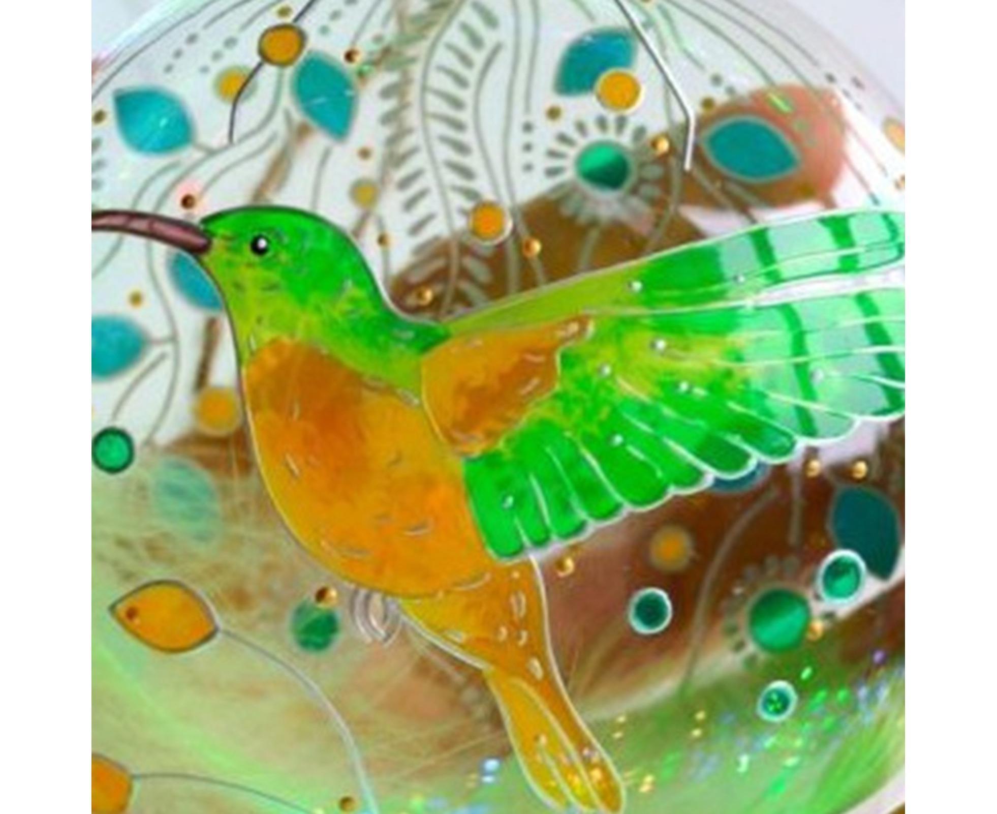 Acrylic Christmas Hummingbird-Green - Image 3