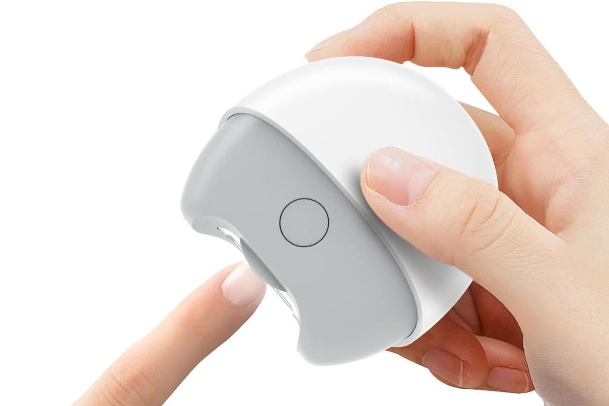Electric Automatic Nail Clipper With Light And Nail Scraps Storage For Adult - White - Image 3