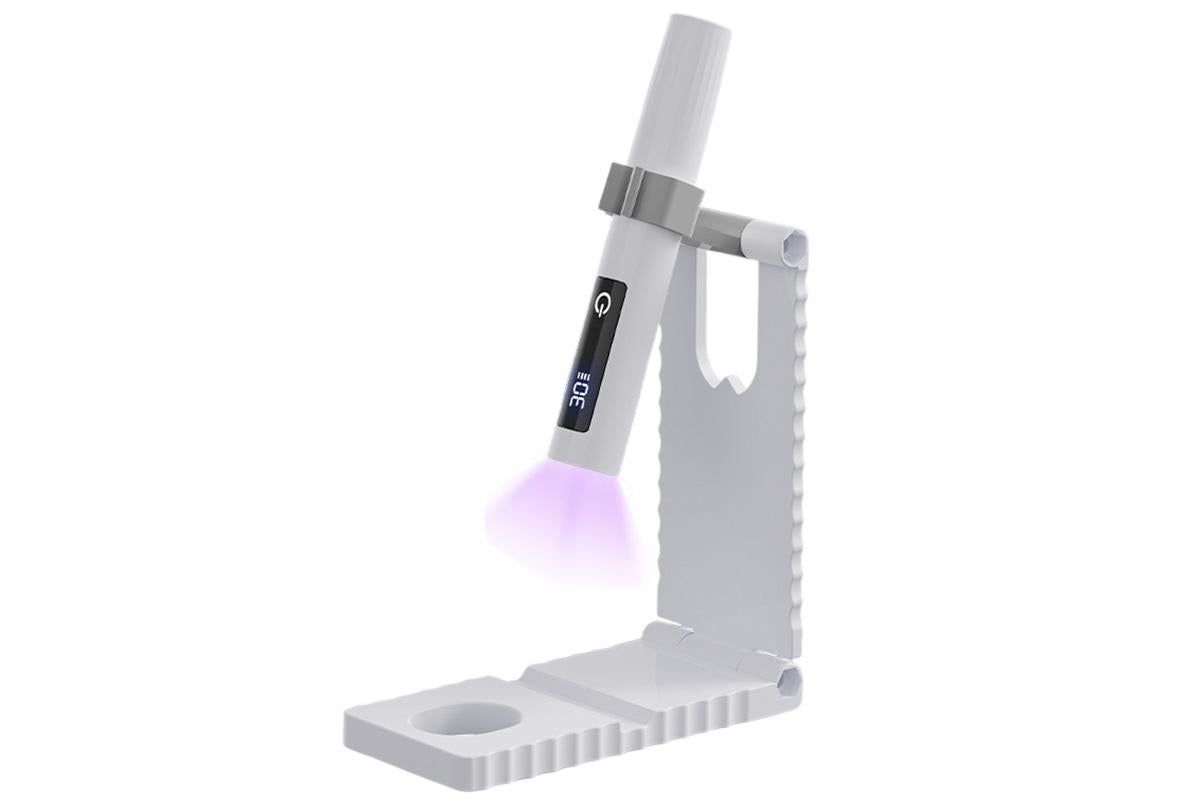 Portable Touch Nail Lamp - Cordless Mini LED Gel Curing UV Light with Timer - White - Image 2