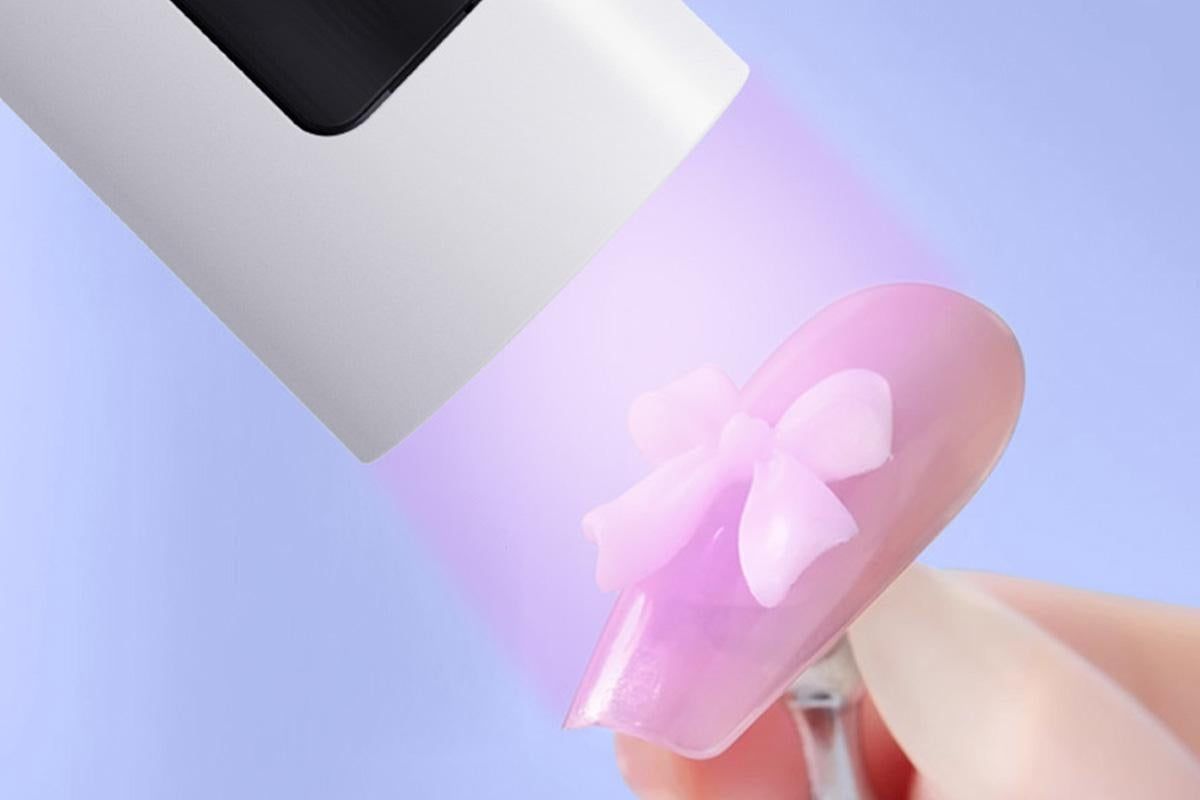 Portable Touch Nail Lamp - Cordless Mini LED Gel Curing UV Light with Timer - White - Image 5