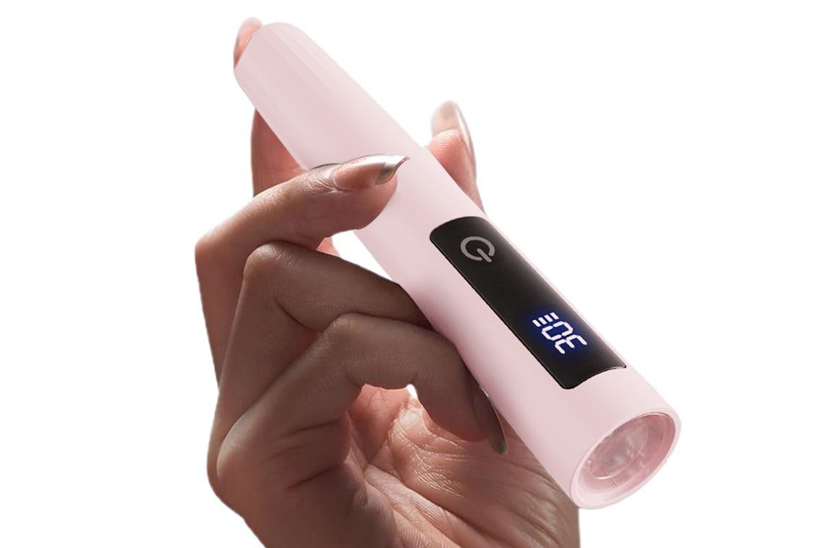 Portable Touch Nail Lamp - Cordless Mini LED Gel Curing UV Light with Timer - Pink - Image 4