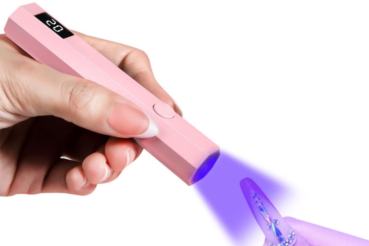 Handheld UV Nail Lamp Portable Gel Nail Dryer for Home Salon Use - Pink - Image 2