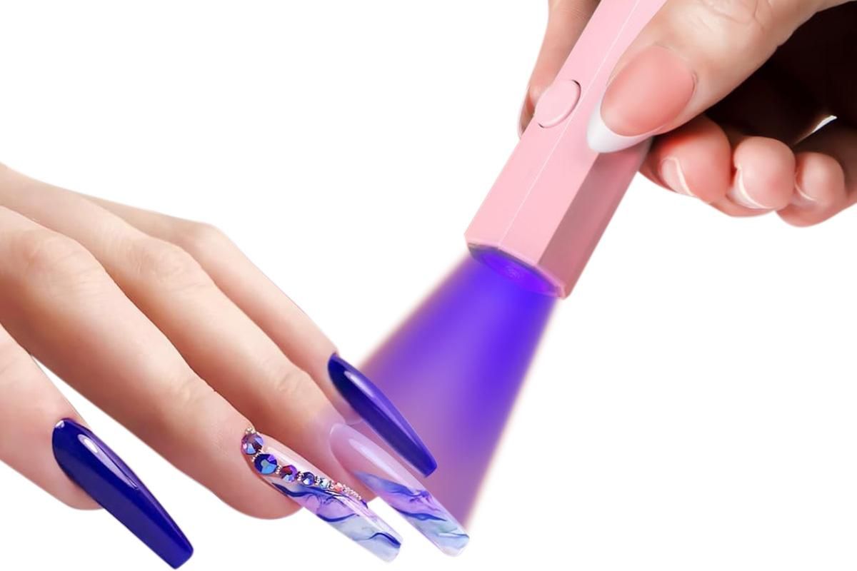 Handheld UV Nail Lamp Portable Gel Nail Dryer for Home Salon Use - Pink - Image 5
