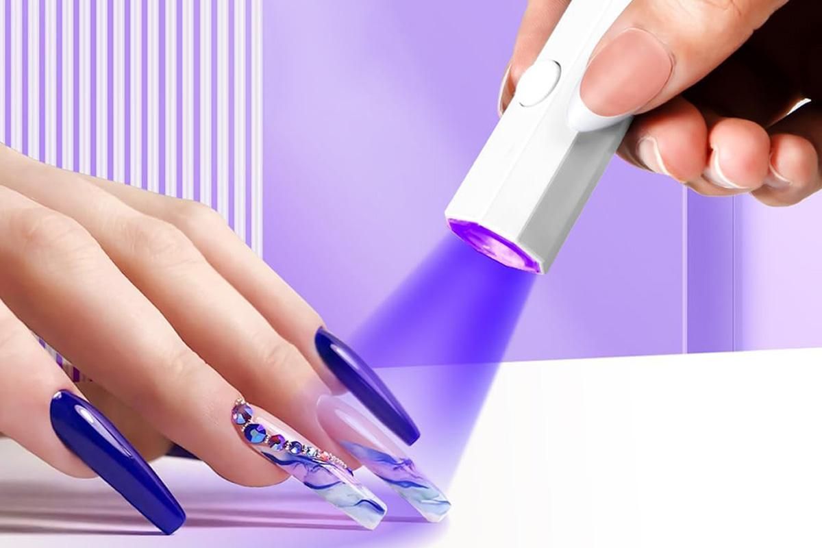 Handheld UV Nail Lamp Portable Gel Nail Dryer for Home Salon Use - White - Image 4