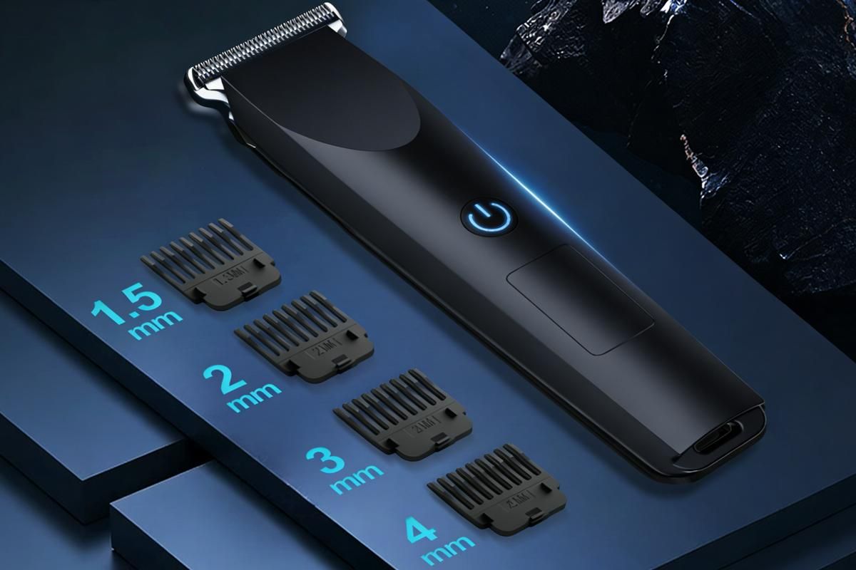 Cordless Hair Clippers for Men Trimmers Set with 4 Guide Combs Rechargeable - Black - Image 2