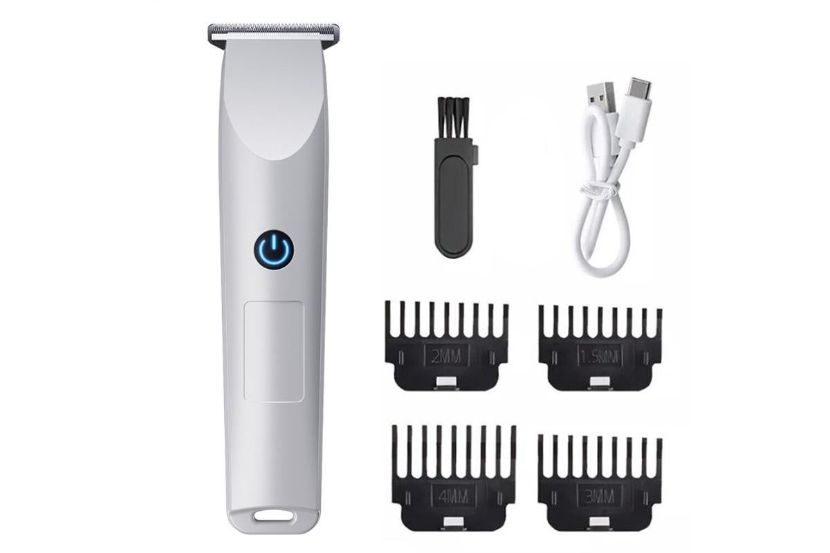 Cordless Hair Clippers for Men Trimmers Set with 4 Guide Combs Rechargeable - White - Image 1