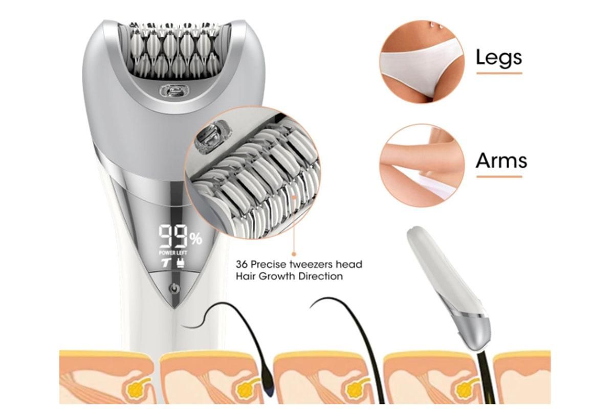 7 in 1 Epilator Hair Removal for Women Face Massage and Body Exfoliator - Image 3