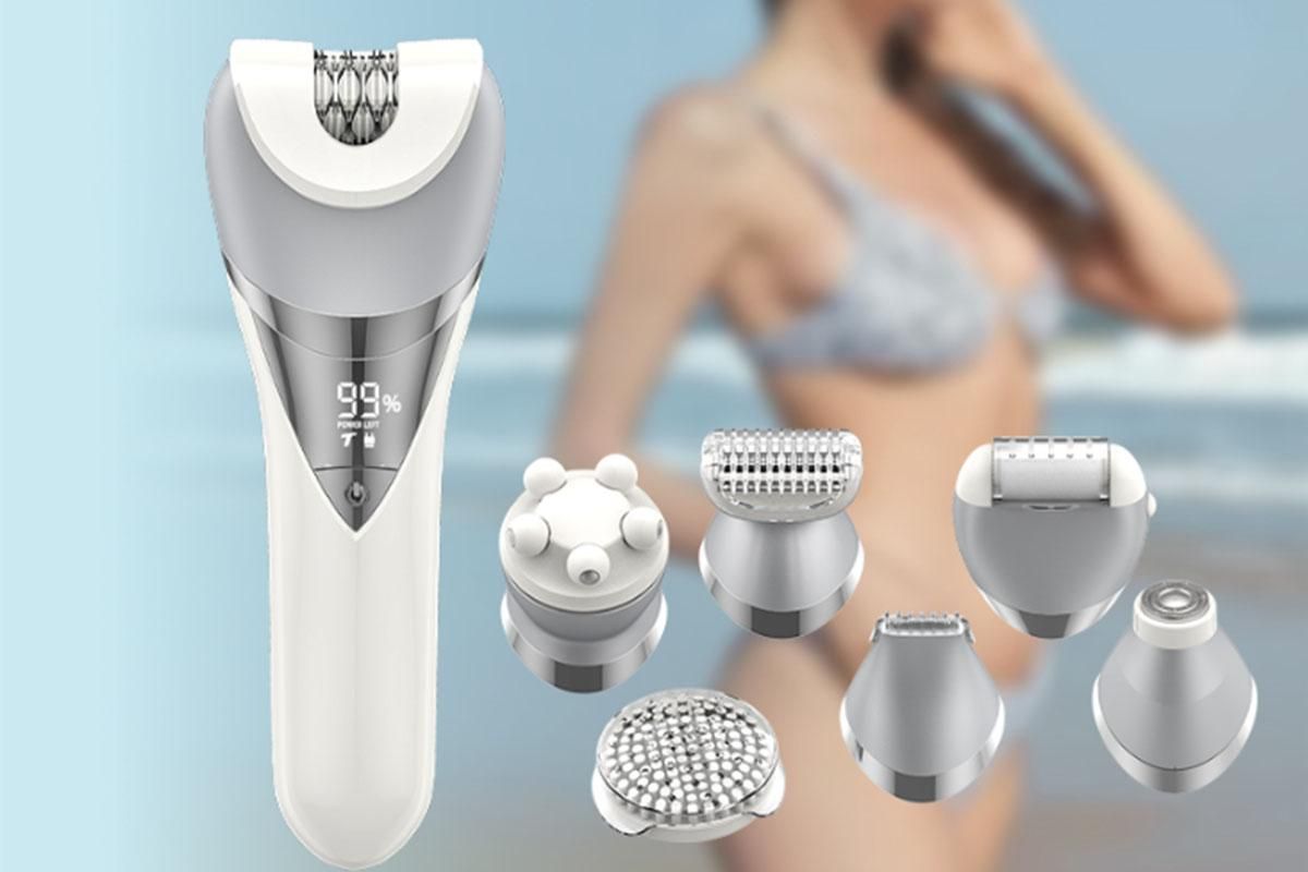 7 in 1 Epilator Hair Removal for Women Face Massage and Body Exfoliator - Image 6