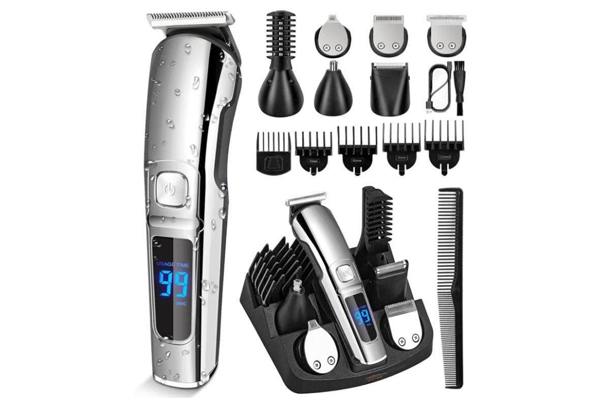 Beard Trimmer for Men Electric Razor & Shaver Cordless Hair Clippers Trimmers Set Grooming Kit Face Nose Hair Trimmer - Image 2