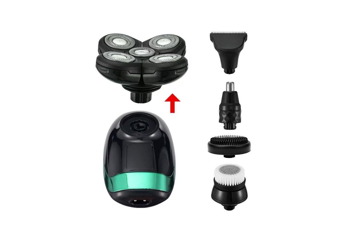 Detachable Head Shavers for Men 5 in 1 Electric Waterproof Digital Display Razor Wet/Dry Bald Head Shavers - Image 2