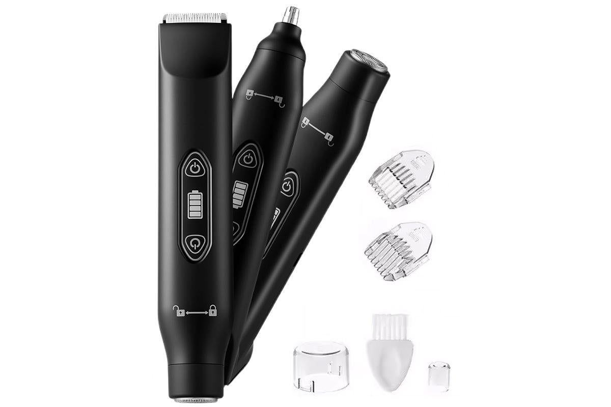 3-in-1 Electric Shaver Nose Hair Trimmer for Face Body Bikini Underarm and Legs - Black - Image 6