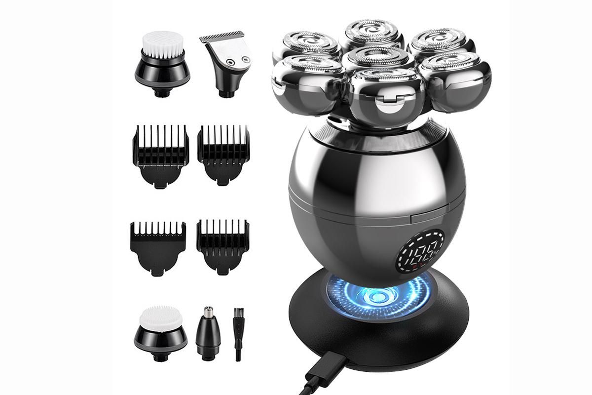 5 in 1 Men Electric Shaver 7 Blades Waterproof Facial Hair Grooming Kit - Image 1