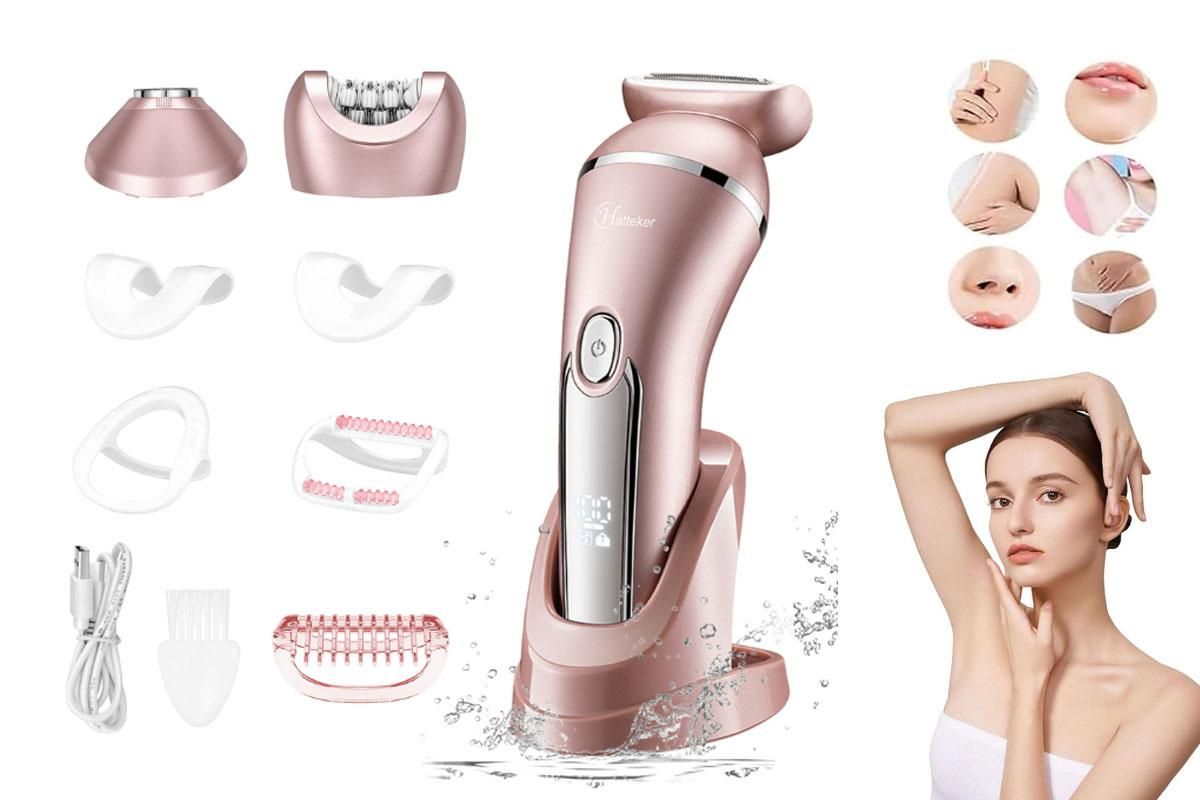 3 in 1 Epilator Electric Razors Kit Electric Shaver for for Women Hair Remover for Face Chin Arm Leg Armpit Bikini Trimer Shaver - Image 1