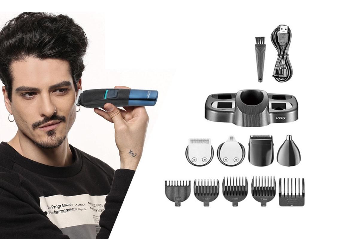 Electric Razor Hair Trimmer for Men 5 in 1 Beard Trimmer Washable Hair Clippers Mens Grooming Kit for Nose Mustache Body Facial - Image 3