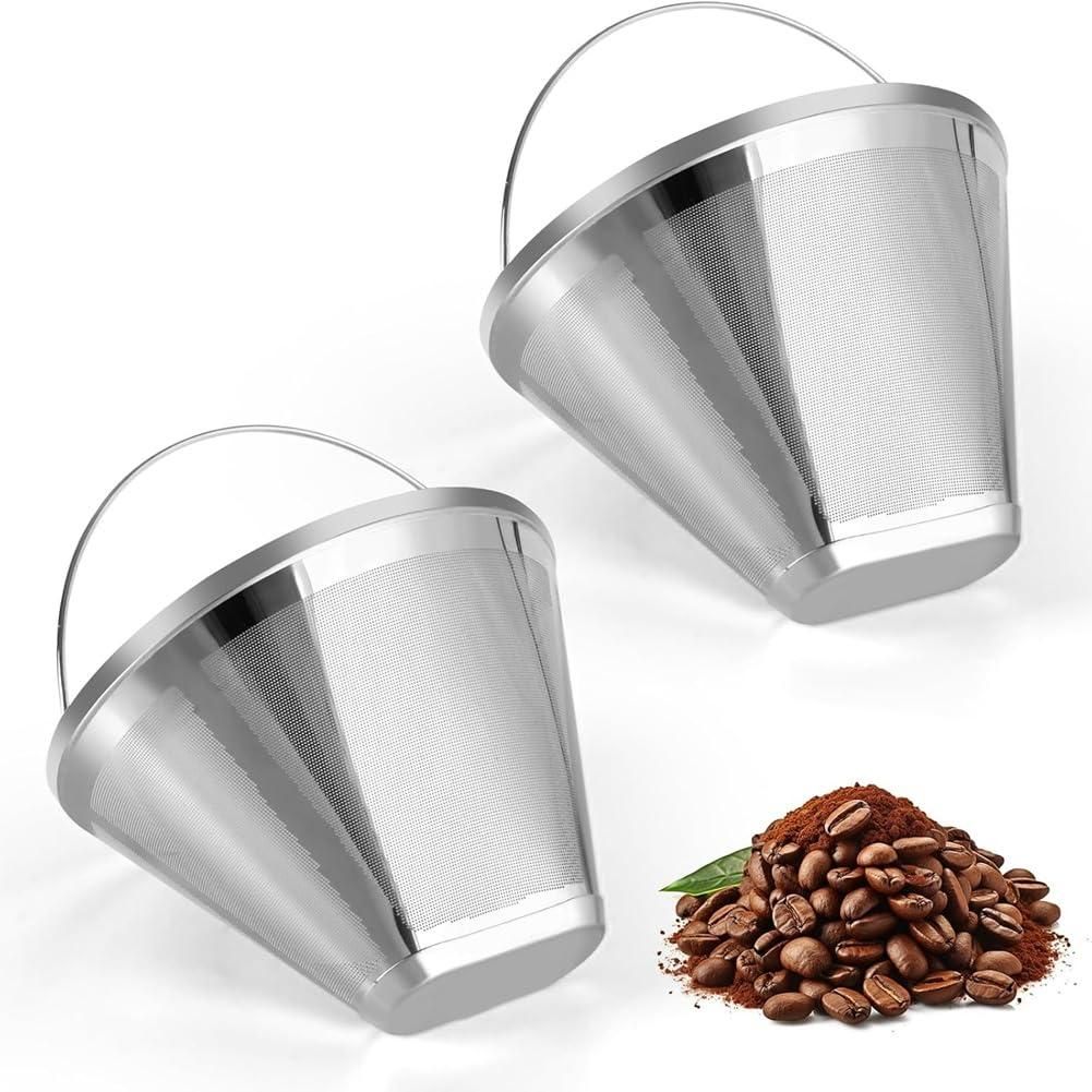 Stainless Steel Reusable Cone Shape Permanent Coffee Filter Mesh Basket 1pc - Image 7