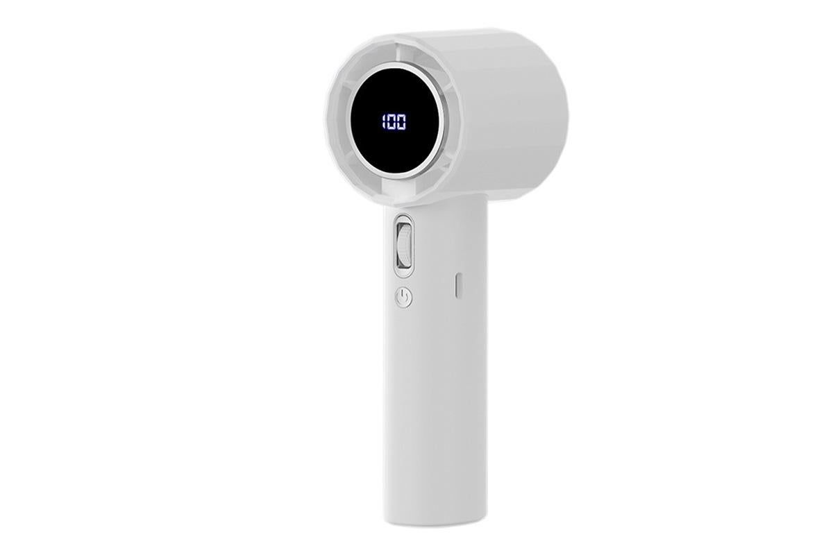 Portable Handheld Turbo Fan Windy Speed Adjustable Mini Personal Battery Operated Fan -White - Image 1