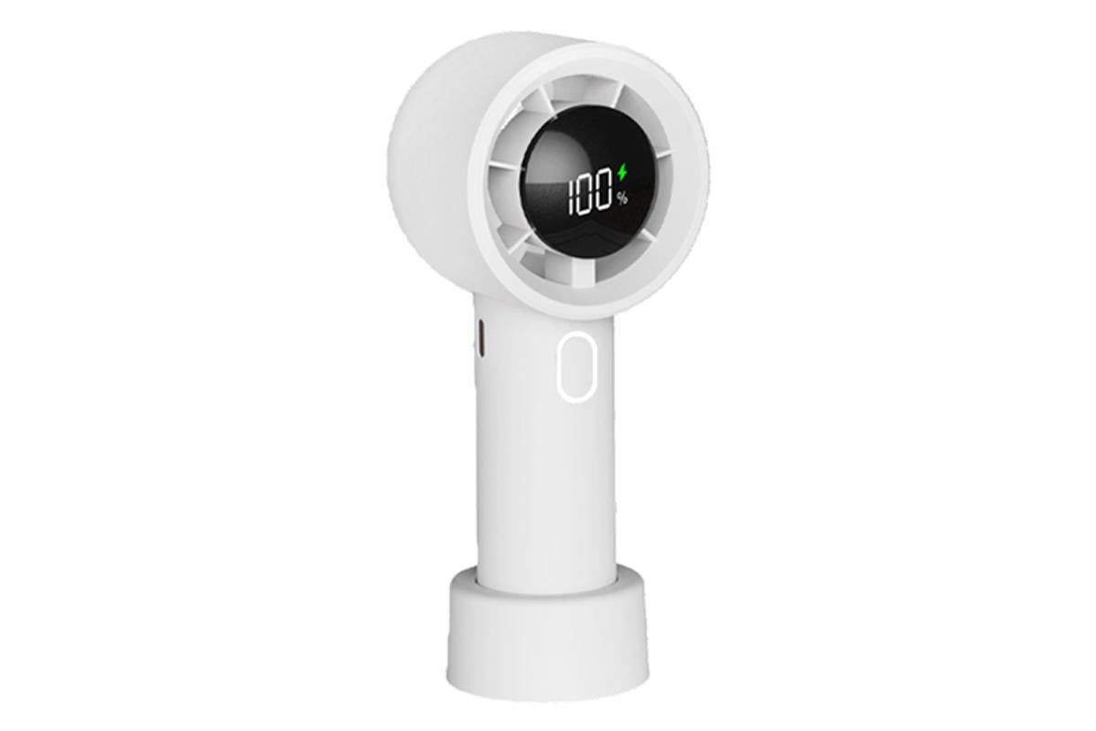 Portable Handheld Turbo Fan Windy Speed Adjustable Mini Personal Battery Operated Fan -White - Image 5