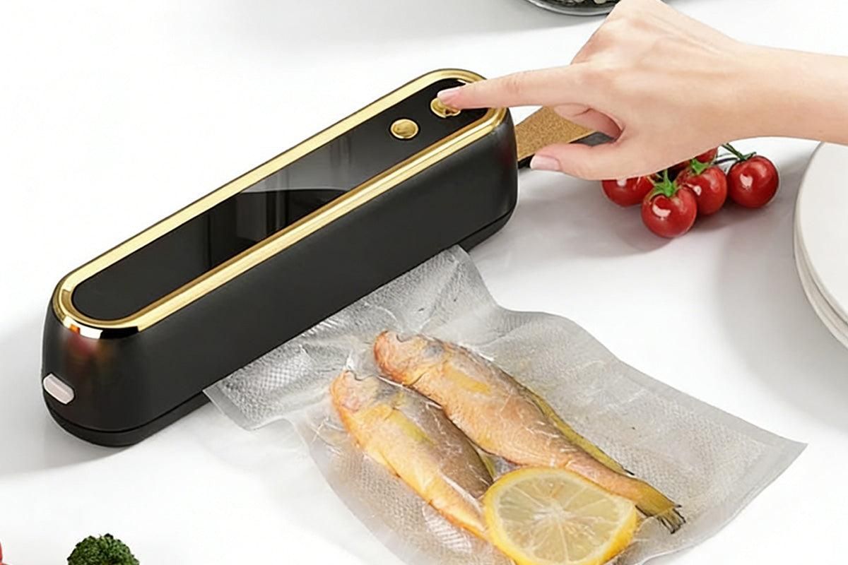 Mini Vacuum Sealer Machine Cordless Food Vacuum Sealer for Freezer Storage Meal Prep - Black - Image 7