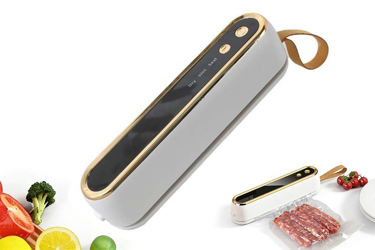 Mini Vacuum Sealer Machine Cordless Food Vacuum Sealer for Freezer Storage Meal Prep - White - Image 1