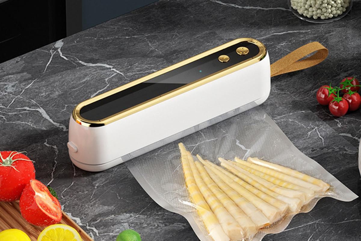 Mini Vacuum Sealer Machine Cordless Food Vacuum Sealer for Freezer Storage Meal Prep - White - Image 3