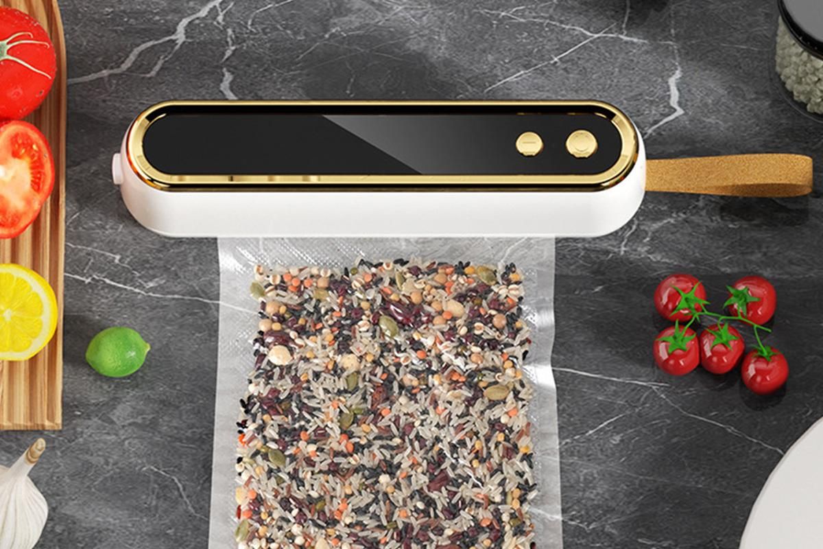 Mini Vacuum Sealer Machine Cordless Food Vacuum Sealer for Freezer Storage Meal Prep - White - Image 4