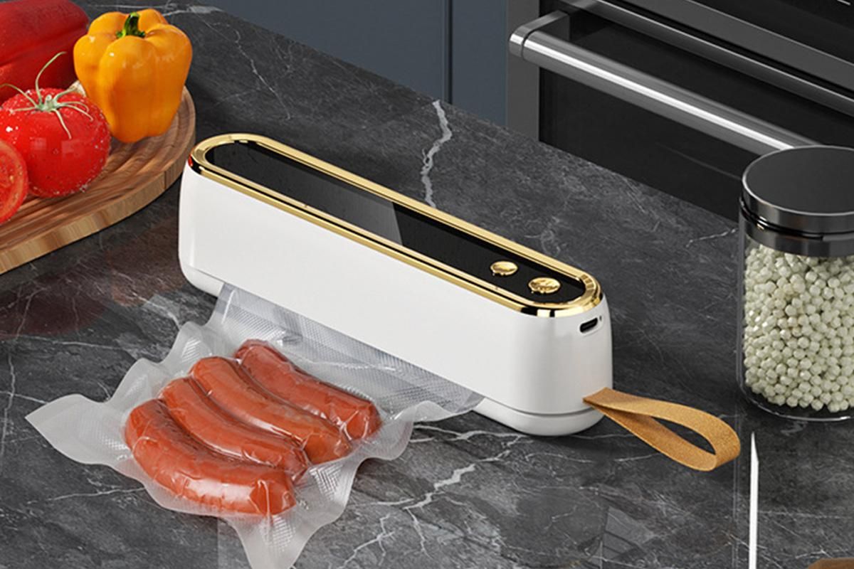 Mini Vacuum Sealer Machine Cordless Food Vacuum Sealer for Freezer Storage Meal Prep - White - Image 5