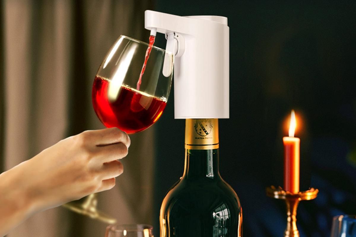 Smart Touch Screen Electric Wine Spirit Dispenser - White - Image 3
