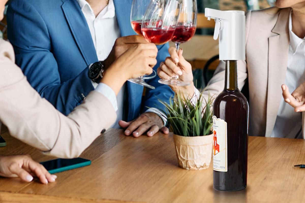 Smart Touch Screen Electric Wine Spirit Dispenser - White - Image 5