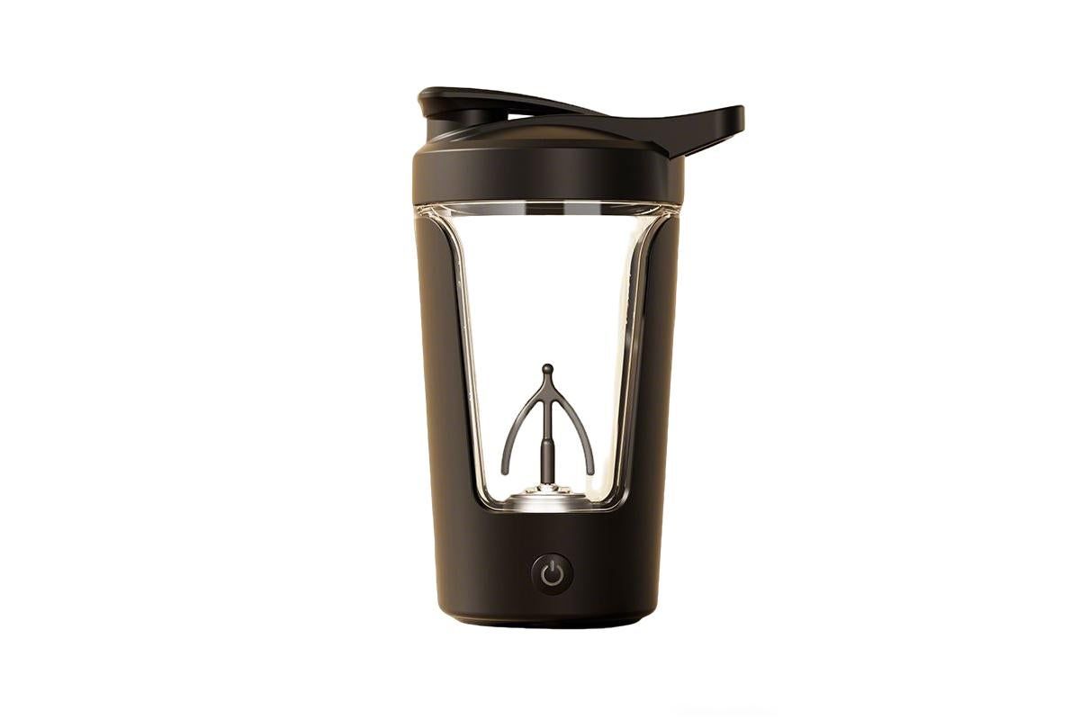 Electric Shaker Bottle USB Rechargeable Protein Mixer Cup Auto Blending Mug - Black - Image 1