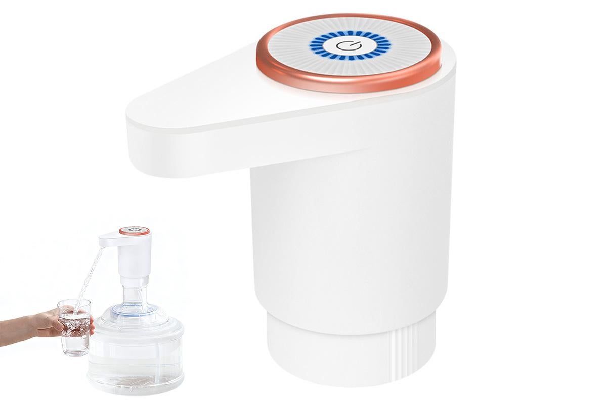Portable Electric Water Bottle Pump Automatic Dispenser For Home Kitchen Camping - White - Image 1