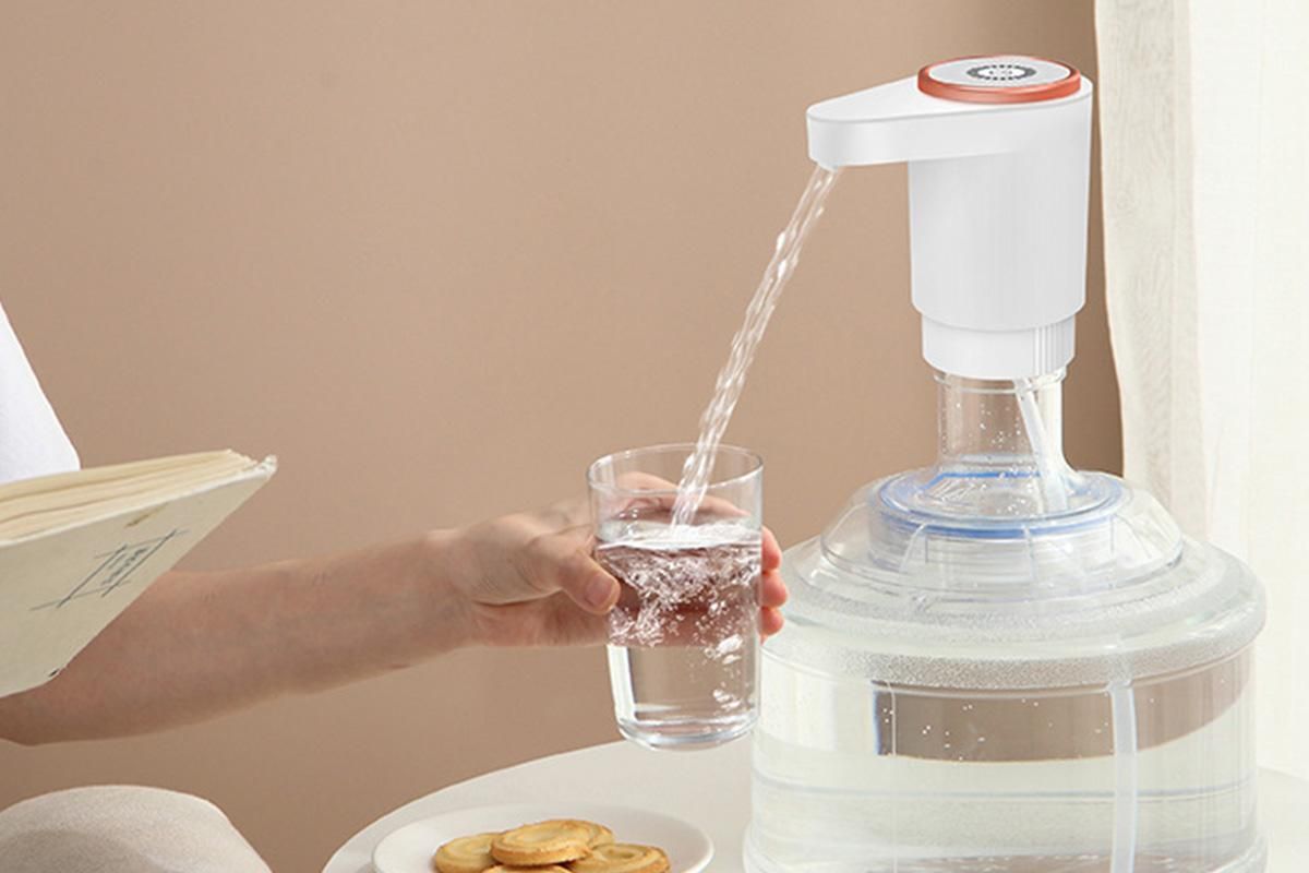 Portable Electric Water Bottle Pump Automatic Dispenser For Home Kitchen Camping - White - Image 5