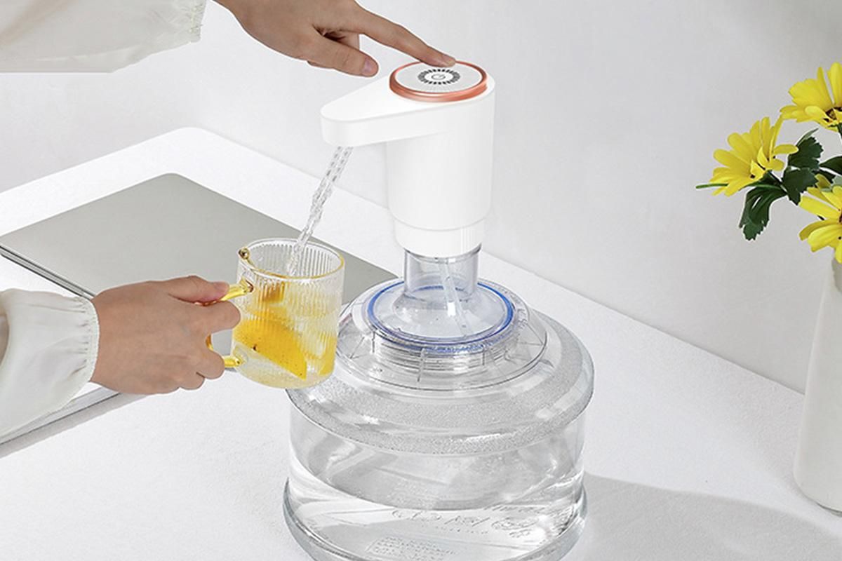 Portable Electric Water Bottle Pump Automatic Dispenser For Home Kitchen Camping - White - Image 6