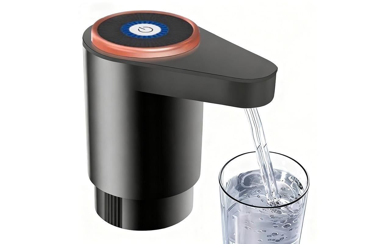 Portable Electric Water Bottle Pump Automatic Dispenser For Home Kitchen Camping - Black - Image 1