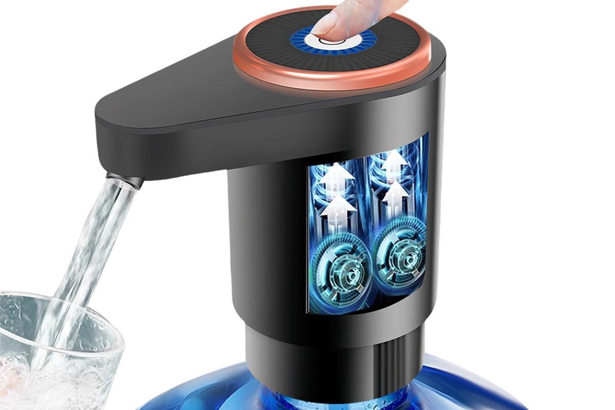 Portable Electric Water Bottle Pump Automatic Dispenser For Home Kitchen Camping - Black - Image 2