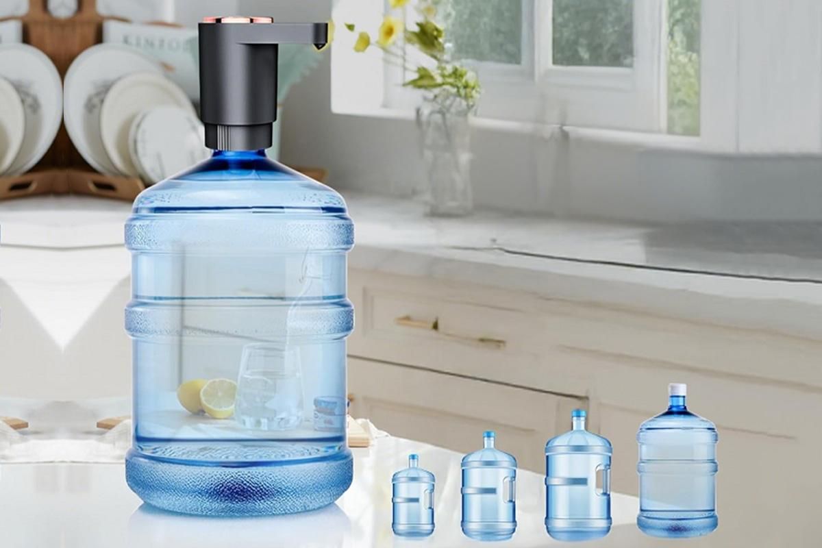 Portable Electric Water Bottle Pump Automatic Dispenser For Home Kitchen Camping - Black - Image 3