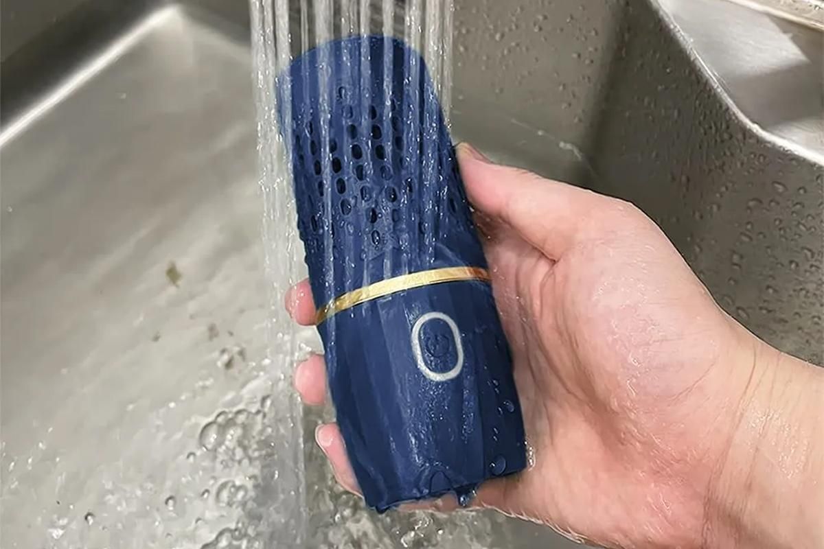 Portable Fruit and Vegetable Cleaning Machine Rechargeable Food Washing Purifier Vegetable Washer -Dark Blue - Image 2