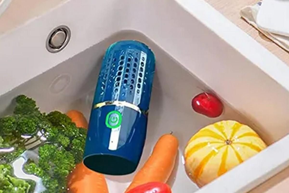 Portable Fruit and Vegetable Cleaning Machine Rechargeable Food Washing Purifier Vegetable Washer -Dark Blue - Image 5