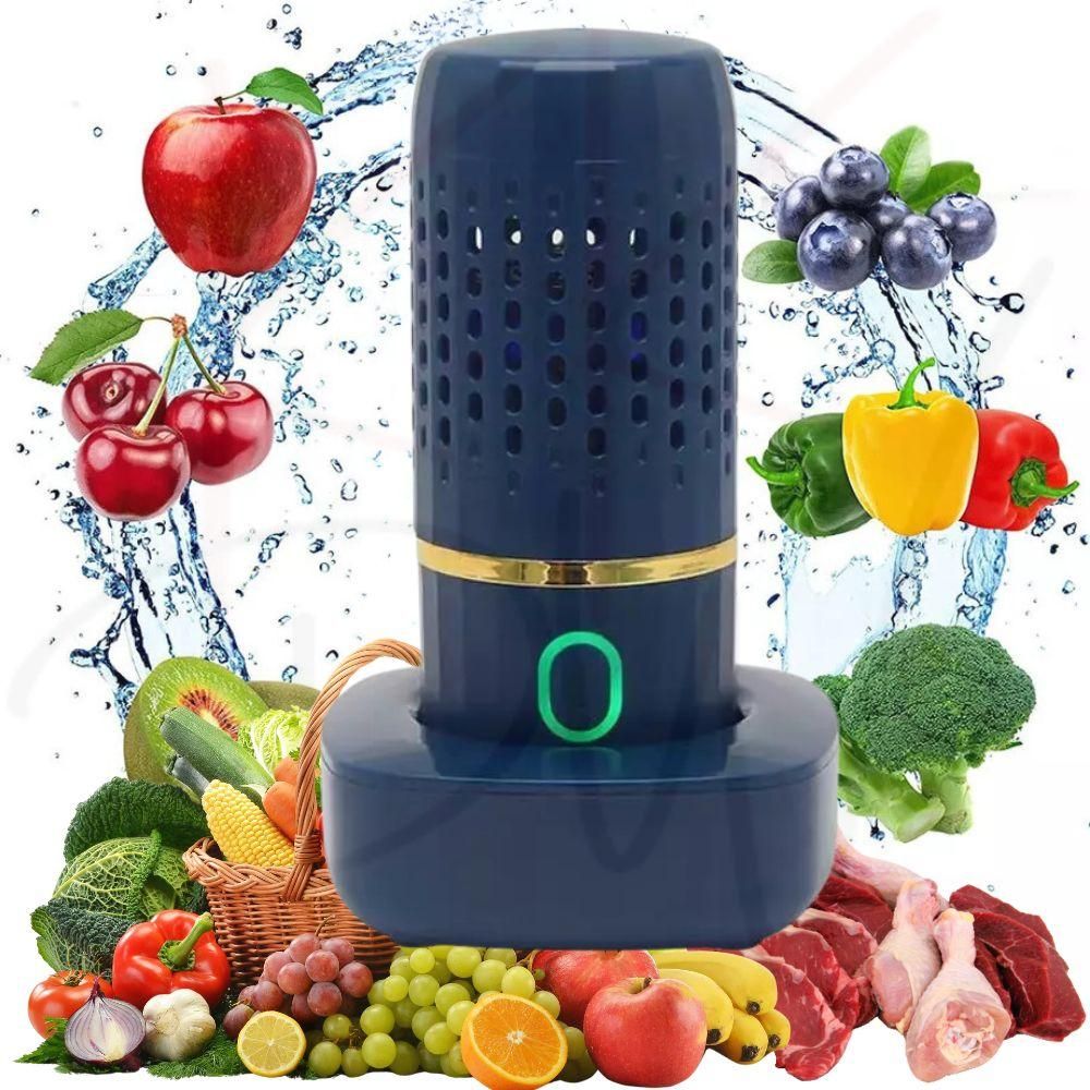 Portable Fruit and Vegetable Cleaning Machine Rechargeable Food Washing Purifier Vegetable Washer -Dark Blue - Image 7