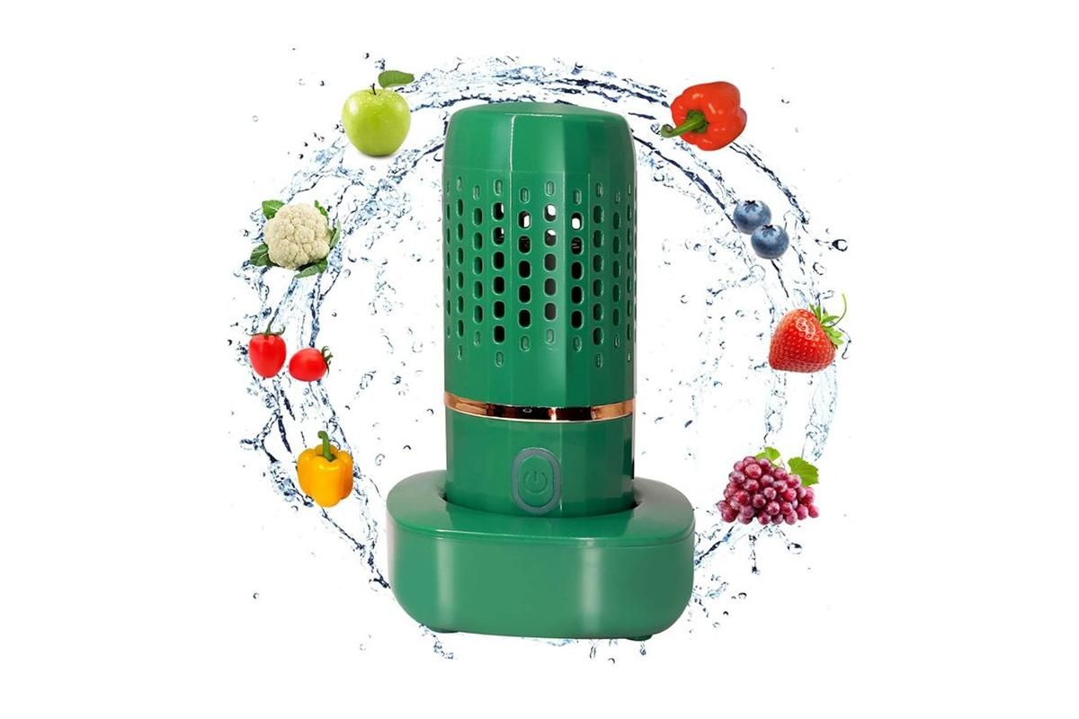 Portable Fruit and Vegetable Cleaning Machine Rechargeable Food Washing Purifier Vegetable Washer -Green - Image 1