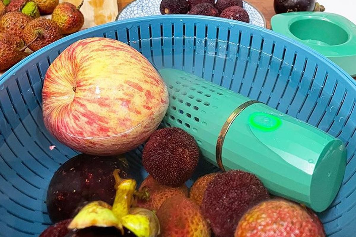 Portable Fruit and Vegetable Cleaning Machine Rechargeable Food Washing Purifier Vegetable Washer -Green - Image 5