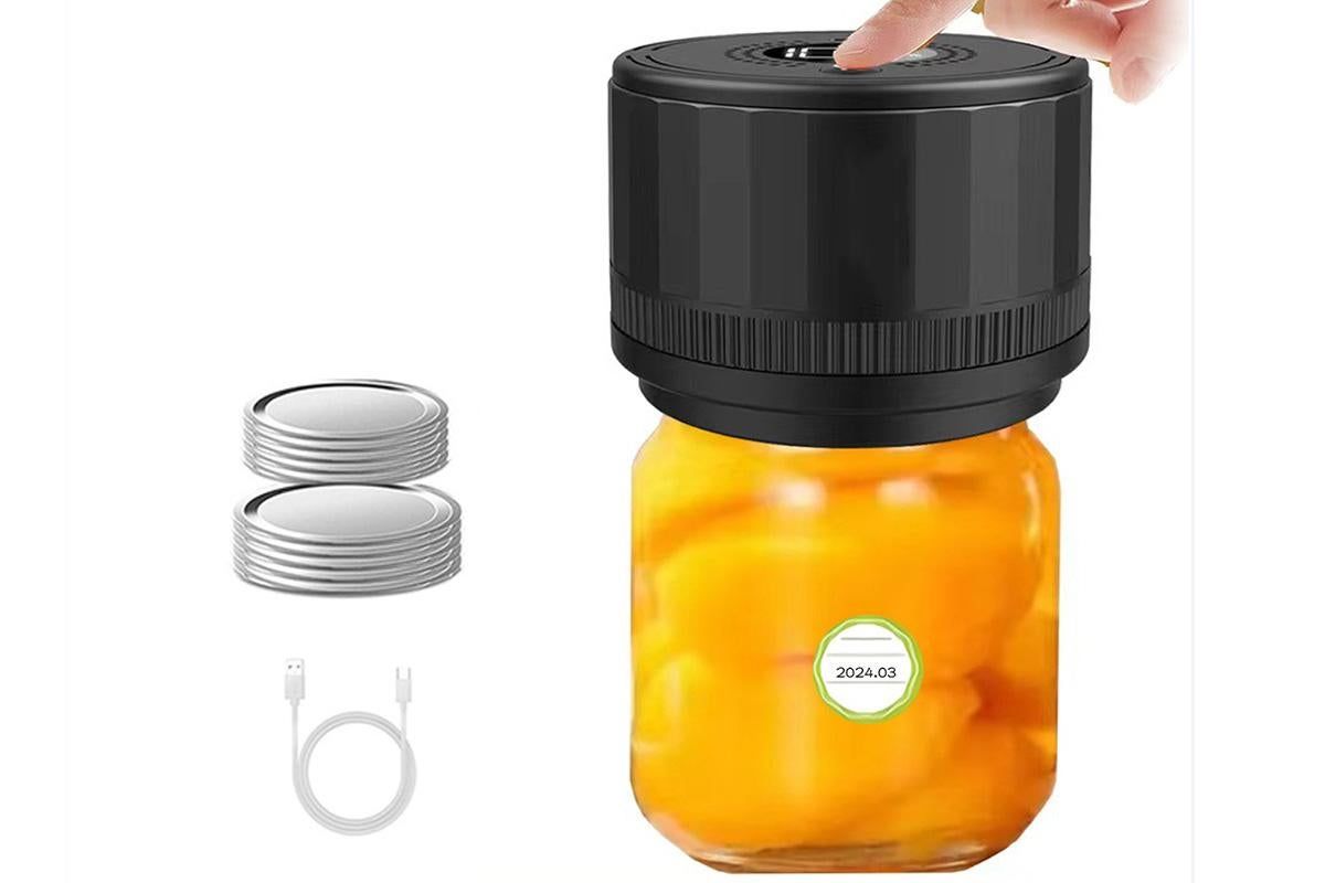 Electric Mason Jar Vacuum Sealer Kit for Food Storage and Preservation - Image 2