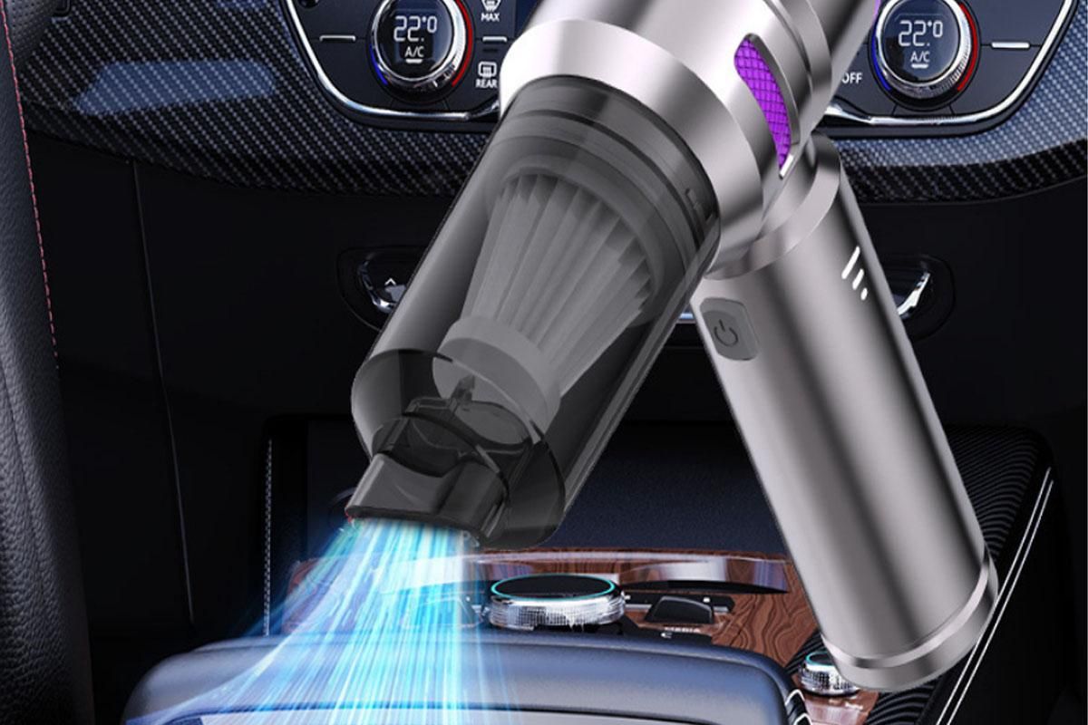 Cordless Handheld Car Vacuum Cleaner 4-in-1 Wireless Vacuum with Brushless Motor Mini Car Vaacuum Cleaner -Purple - Image 2