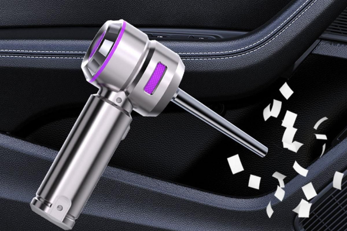 Cordless Handheld Car Vacuum Cleaner 4-in-1 Wireless Vacuum with Brushless Motor Mini Car Vaacuum Cleaner -Purple - Image 3