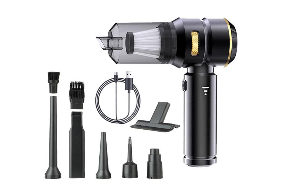 Cordless Handheld Car Vacuum Cleaner 4-in-1 Wireless Vacuum with Brushless Motor Mini Car Vaacuum Cleaner -Gold - Image 2