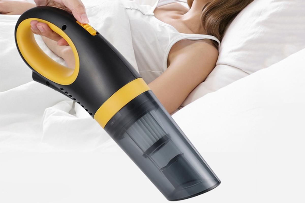 120W Cordless Car Vacuum Cleaner 9000Pa Handheld Portable Vacuum for Home Auto - Yellow - Image 4