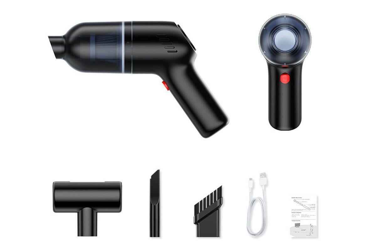 Handheld Car Vacuum Cleaner 9000Pa Rechargeable Portable Cordless Duster - Black - Image 6