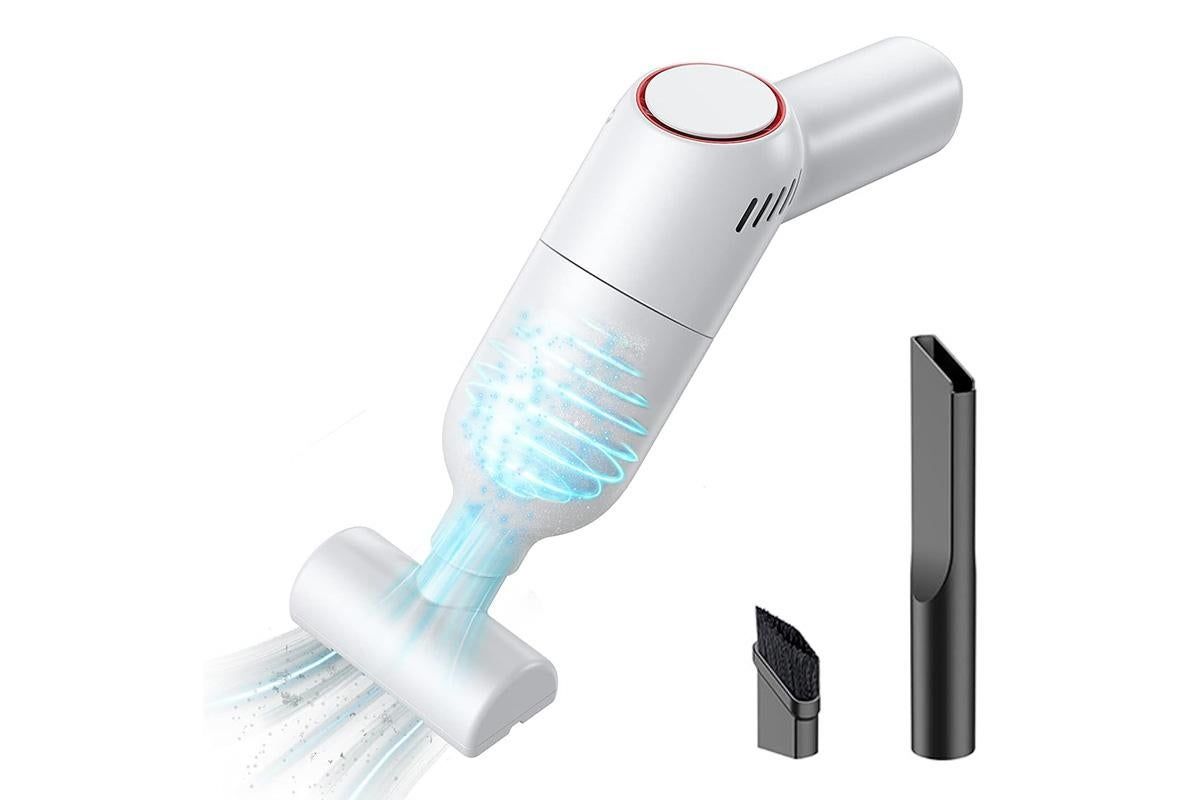 Handheld Car Vacuum Cleaner 9000Pa Rechargeable Portable Cordless Duster - White - Image 1
