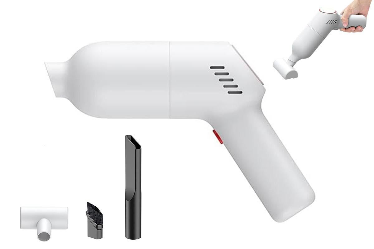 Handheld Car Vacuum Cleaner 9000Pa Rechargeable Portable Cordless Duster - White - Image 4